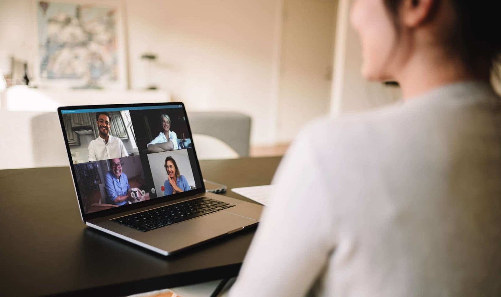 use of a laptop in a remote space