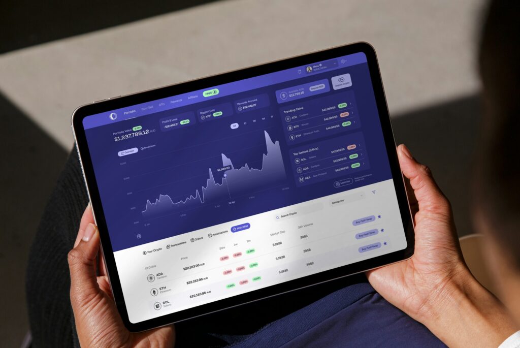 A woman holing ipad displaying - Investment platforms in Nigeria
