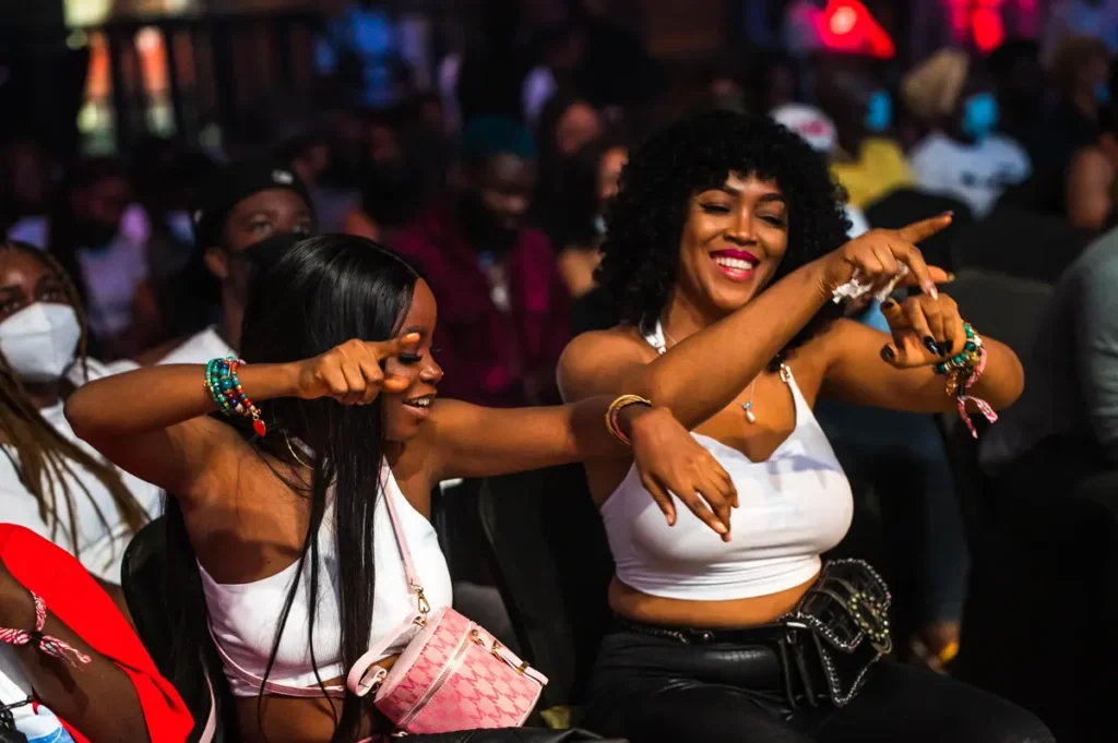 Ladies having fun during Detty December Events in Lagos